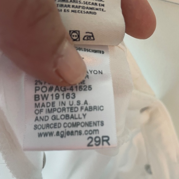 AG Jeans Abbey Ankle-Length Super Skinny White Jeans - Size 29R - Picture 4 of 5